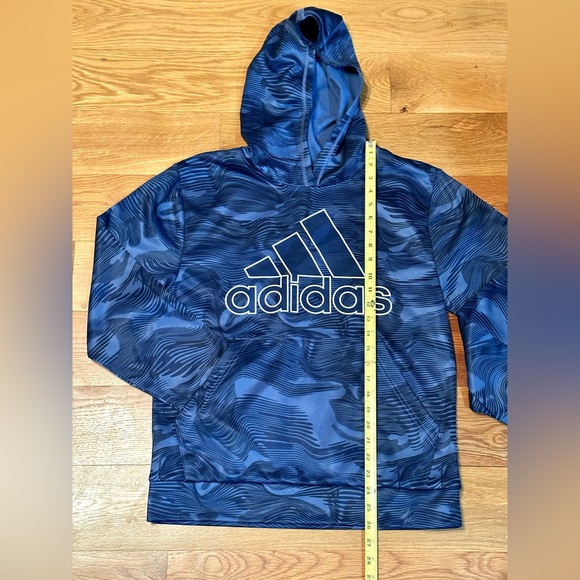 Adidas Blue Hoodie w/Pockets Youth size 18/20 - Picture 5 of 7